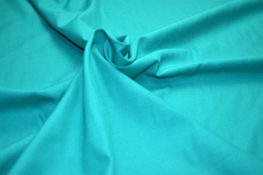 Turqouise Plain Polyester Cotton Fabric