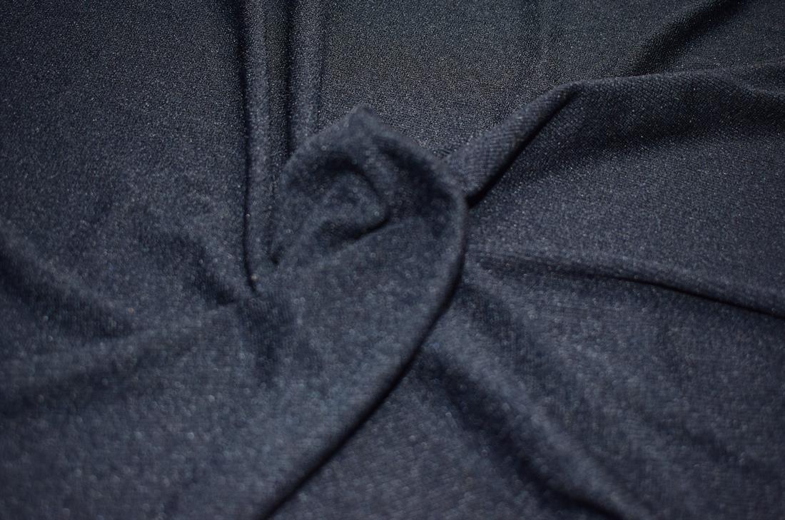 Dark Navy Plain Polyester Jersey Fabric