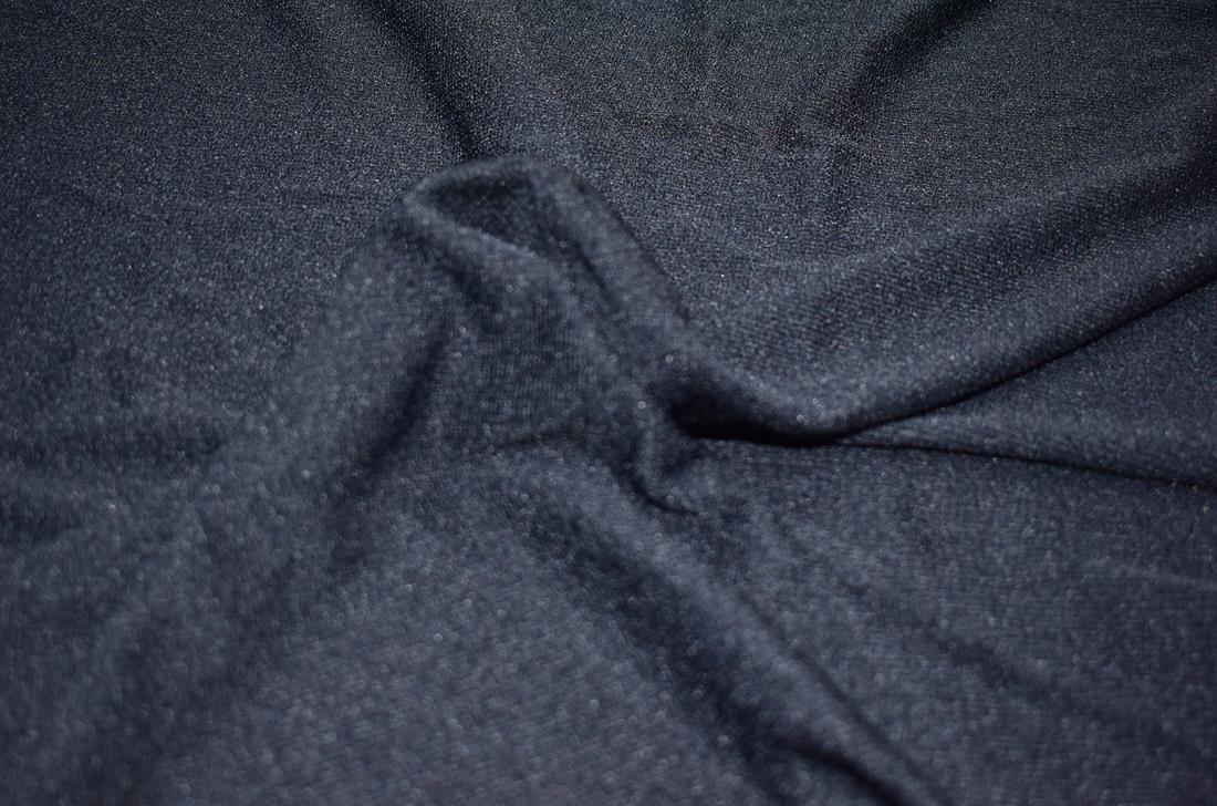 Dark Navy Plain Polyester Jersey Fabric
