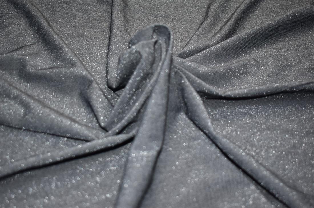 Dark Grey Plain Polyester Jersey Fabric