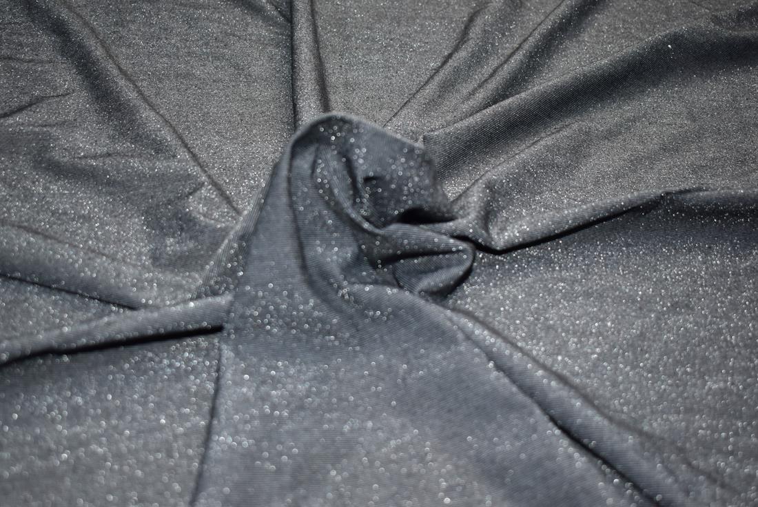 Dark Grey Plain Polyester Jersey Fabric
