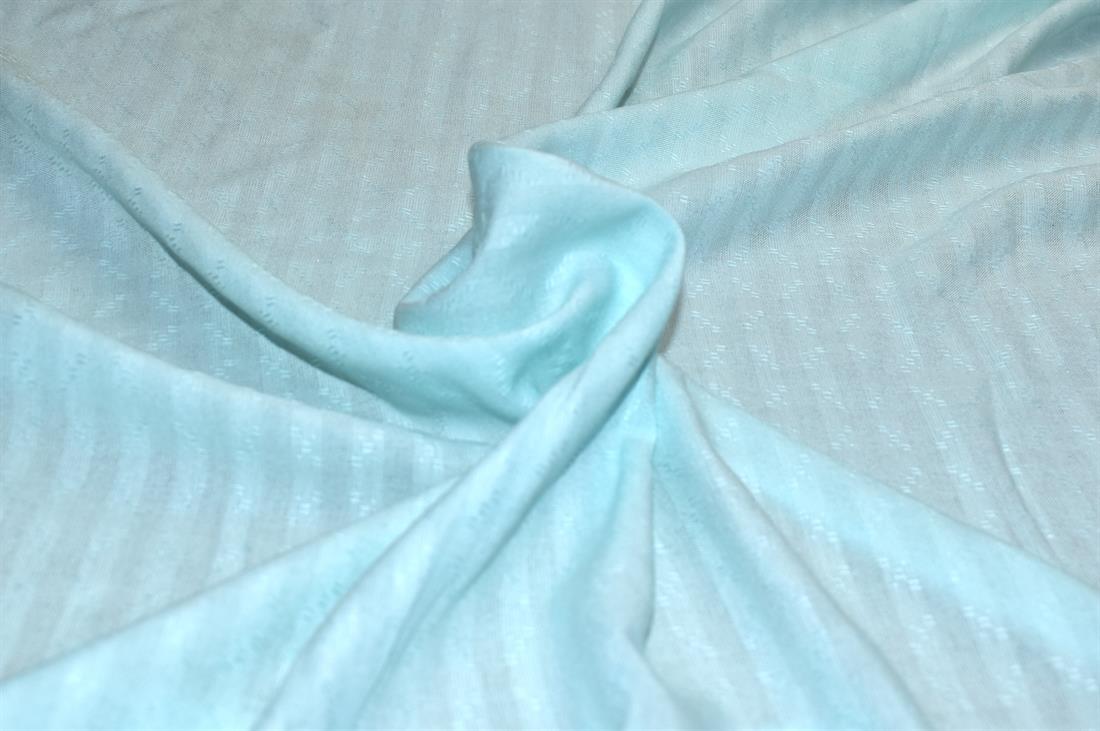 Aqua Printed Polyester Embroidery Fabric