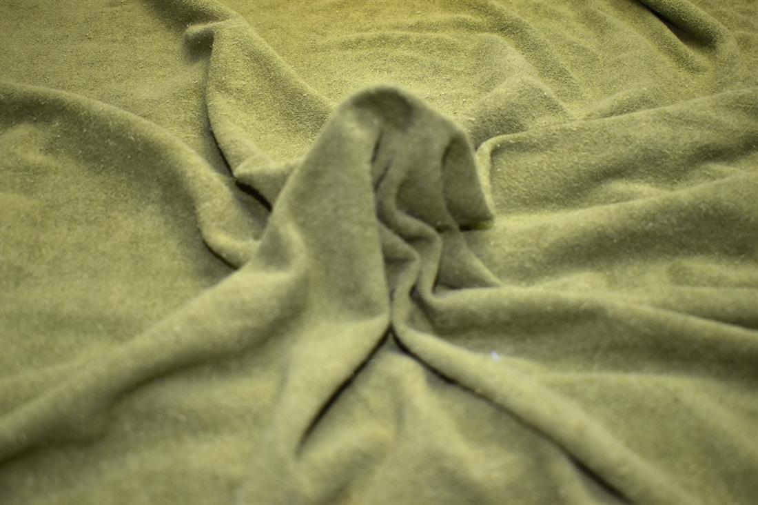Olive Green Plain Polyester Jersey Fabric