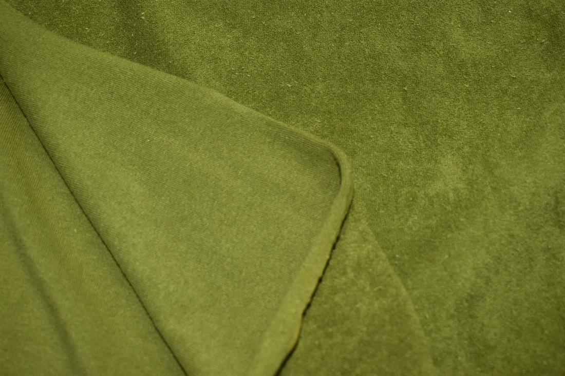 Olive Green Plain Polyester Jersey Fabric