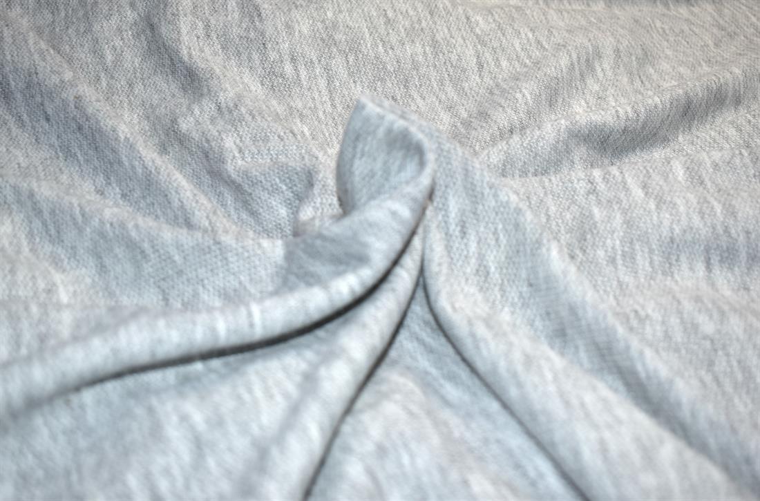 White & Grey Polyester Jersey Fabric
