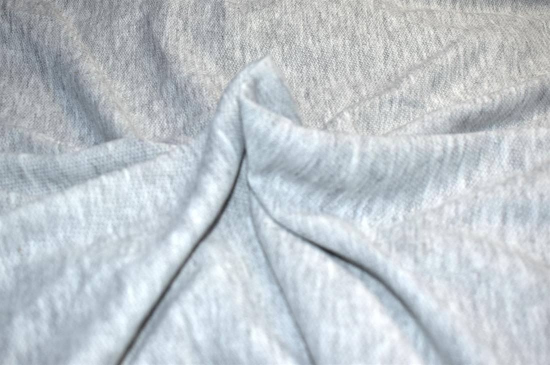 White & Grey Polyester Jersey Fabric