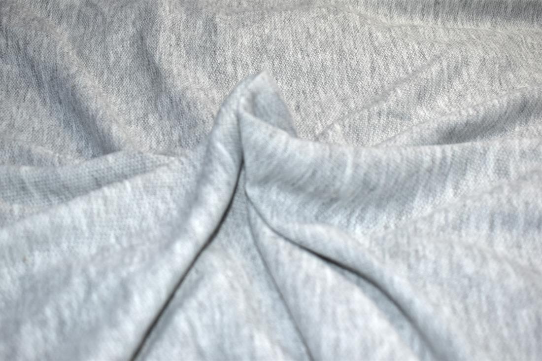 White & Grey Polyester Jersey Fabric