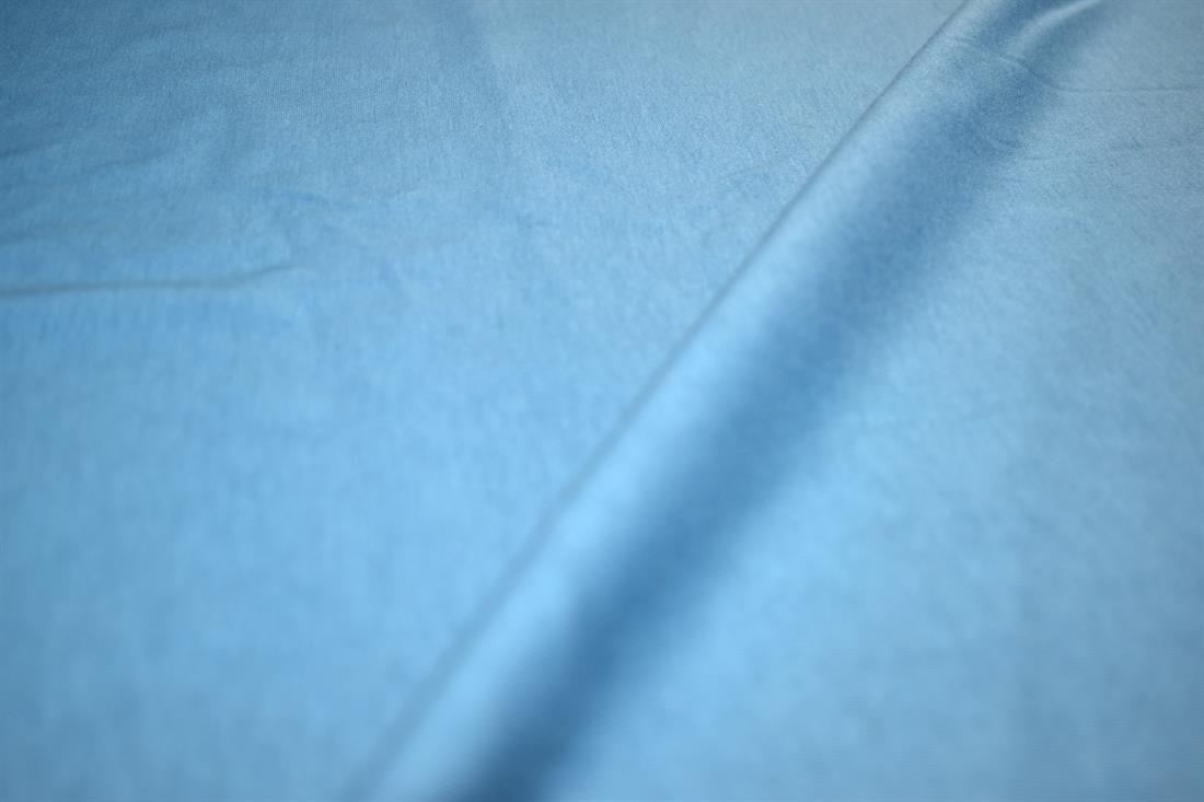 Blue Plain Polyester Jersey Fabric