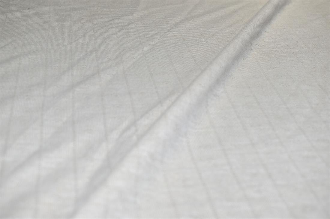 Light Peach Printed Embroidery Lightweight Polyester Jersey Fabric