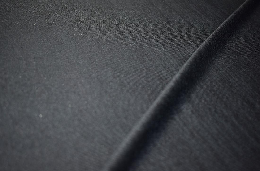 Black Plain Polyester Jersey Fabric