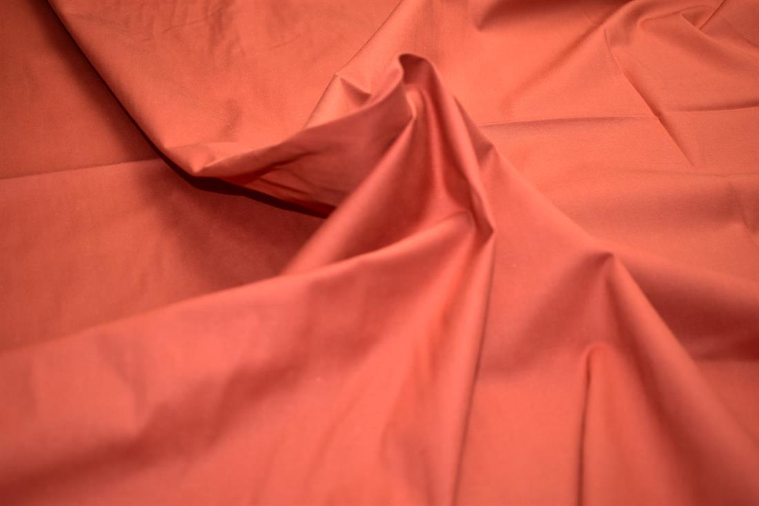 Rust Plain Polyester Fabric