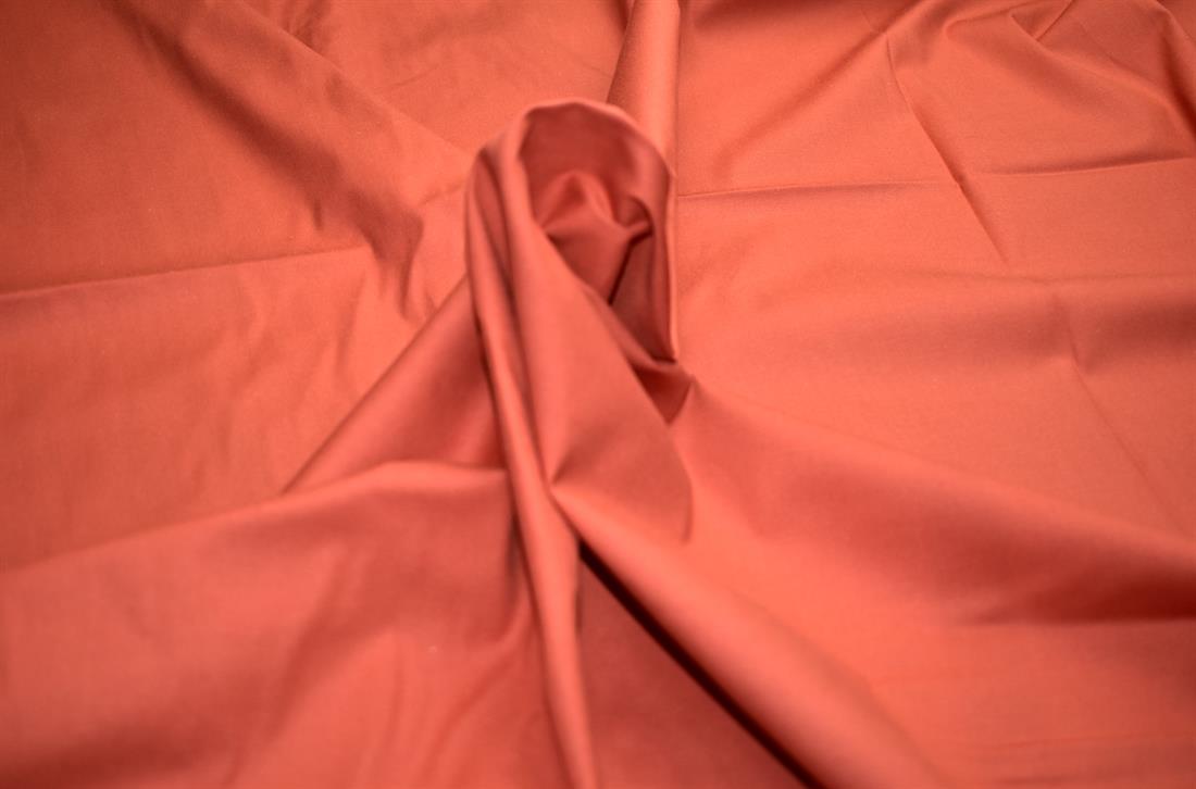 Rust Plain Polyester Fabric