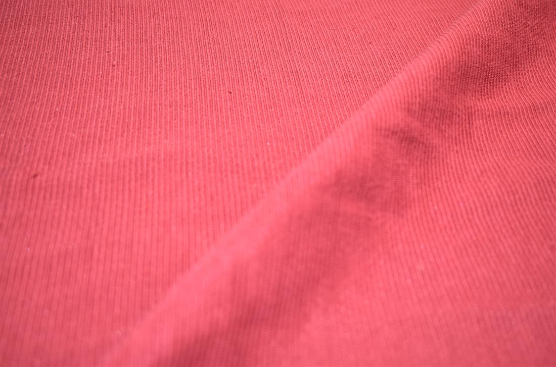 Tomato Red Plain Corduroy Fabric