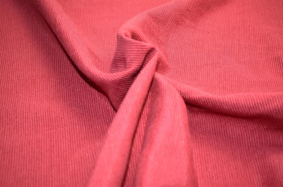 Tomato Red Plain Corduroy Fabric