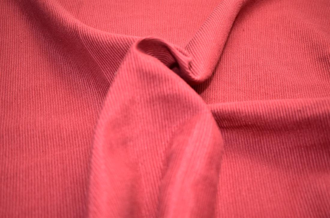 Tomato Red Plain Corduroy Fabric