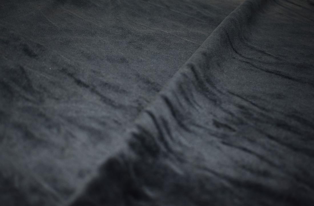 Black Plain Polyester Suede Jersey Fabric