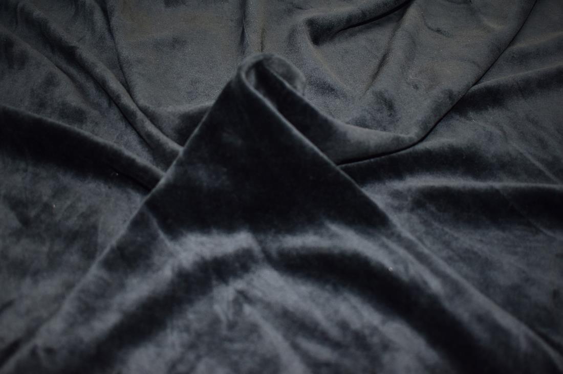 Black Plain Polyester Suede Jersey Fabric