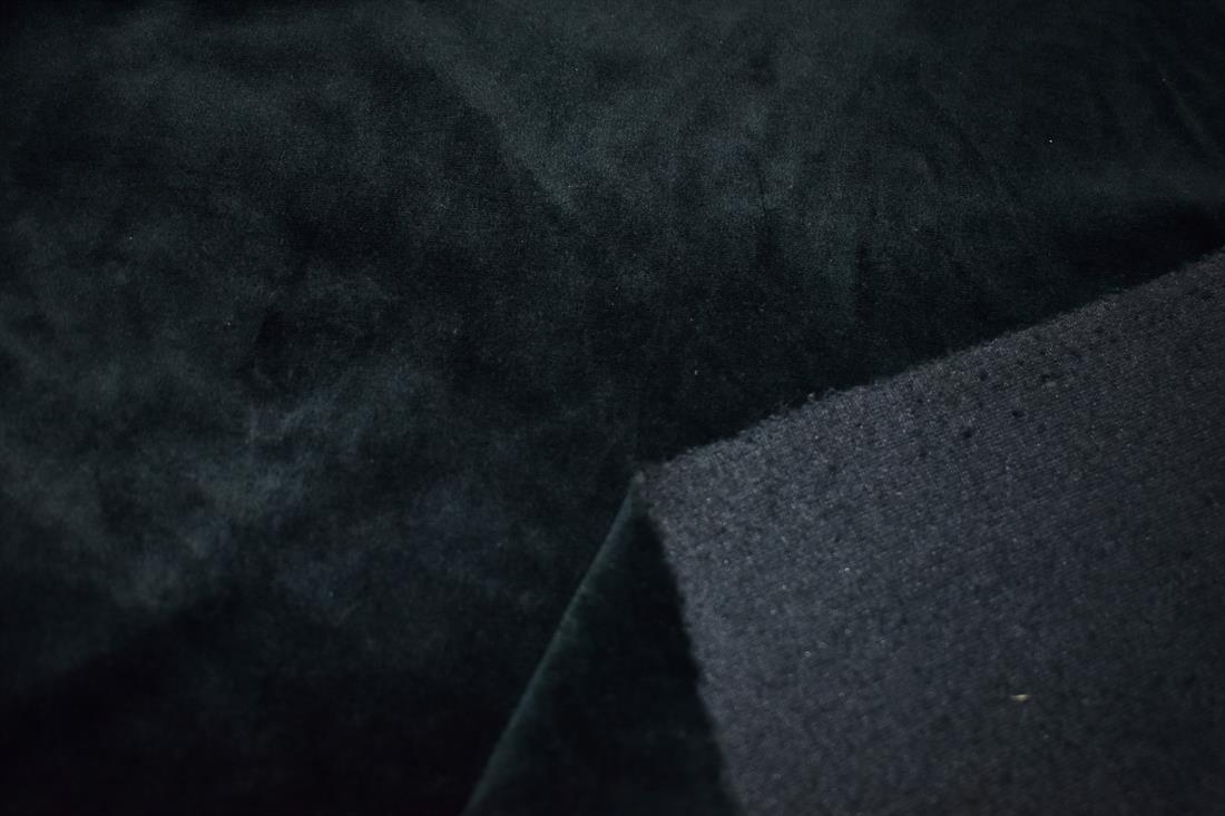 Black Plain Polyester Suede Jersey Fabric