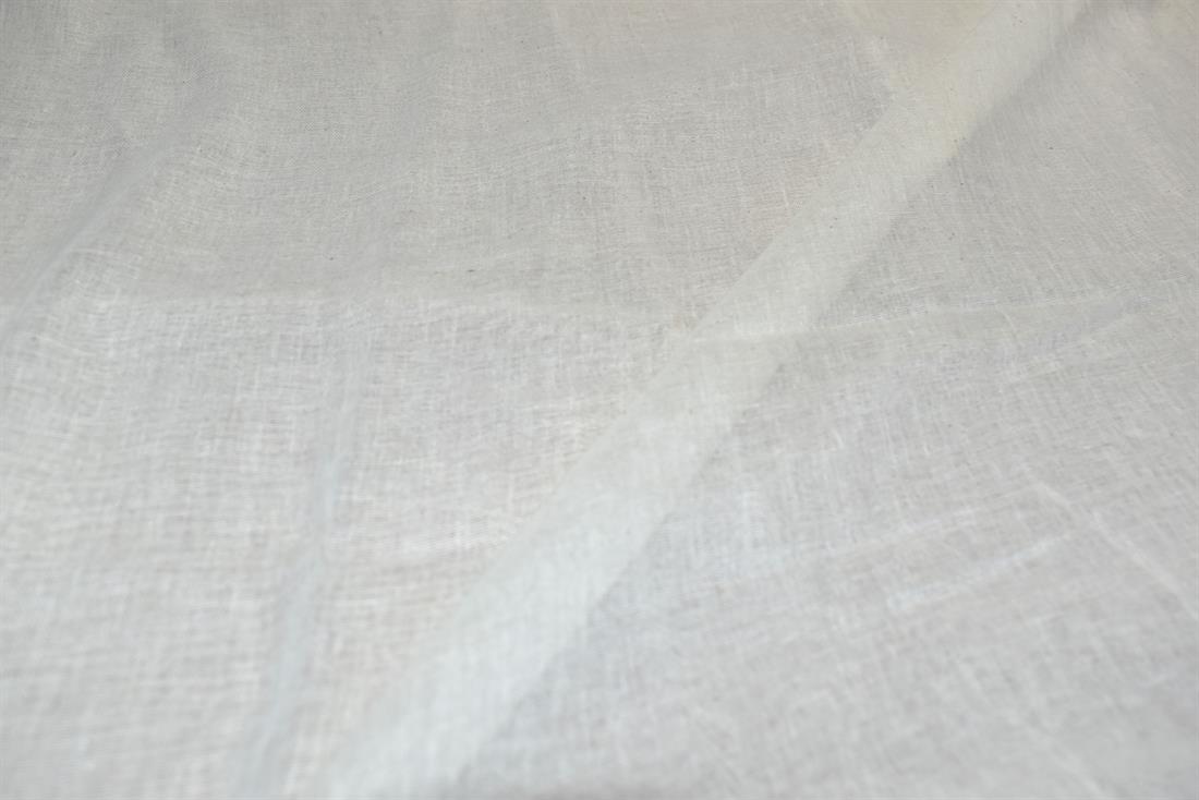 Cream Plain Polyester Muslin Fabric