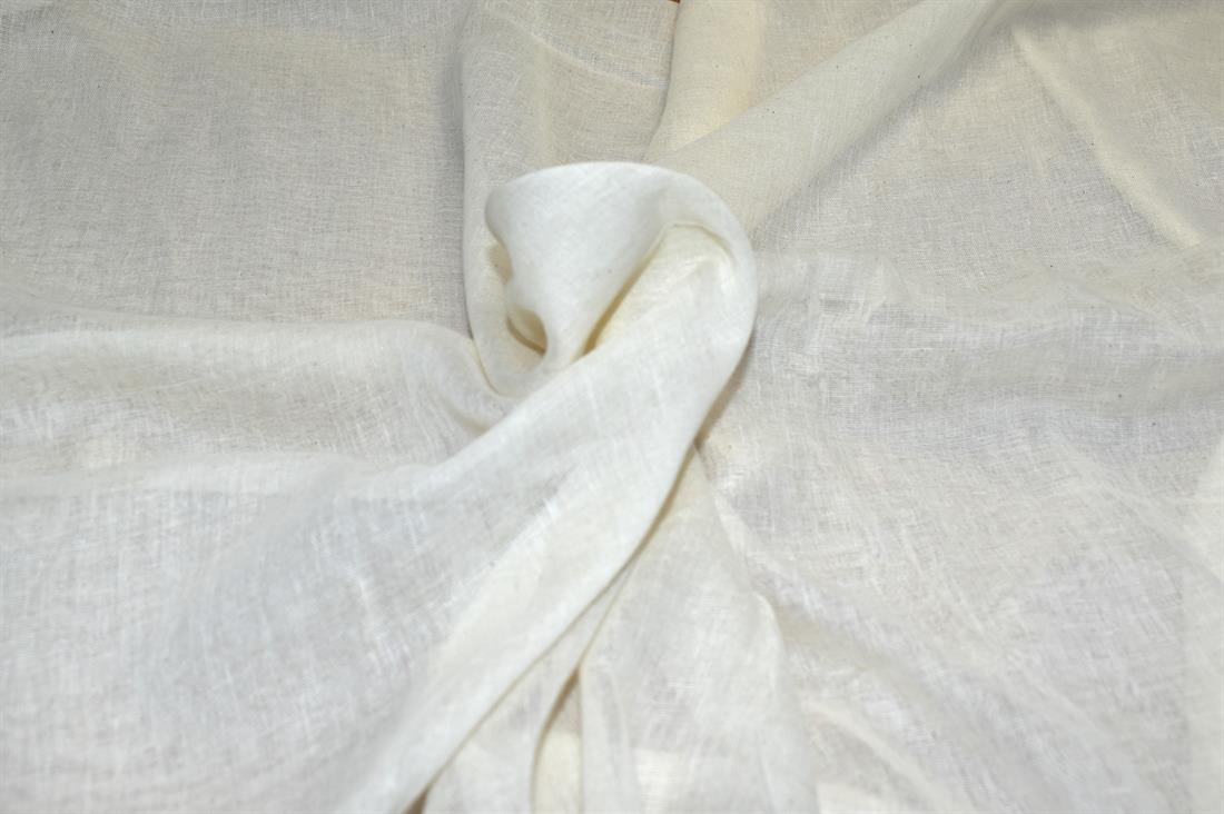 Cream Plain Polyester Muslin Fabric