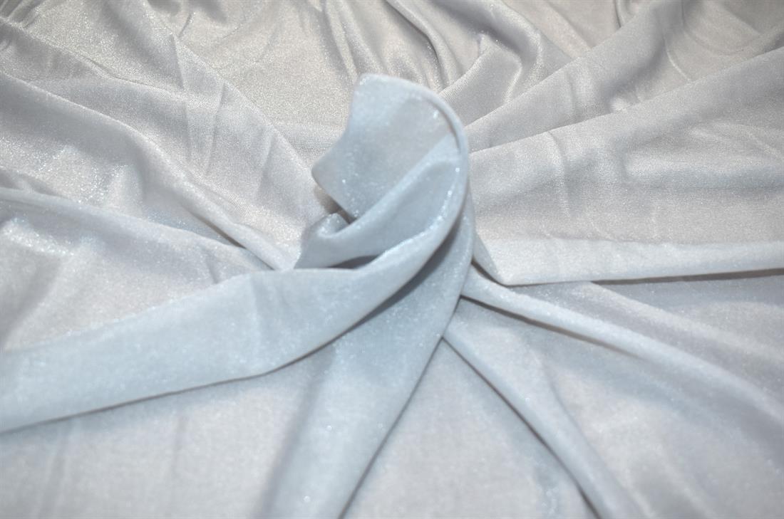 Silver Plain Polyester Mesh Jersey Fabric