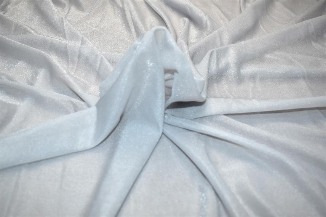 Silver Plain Polyester Mesh Jersey Fabric