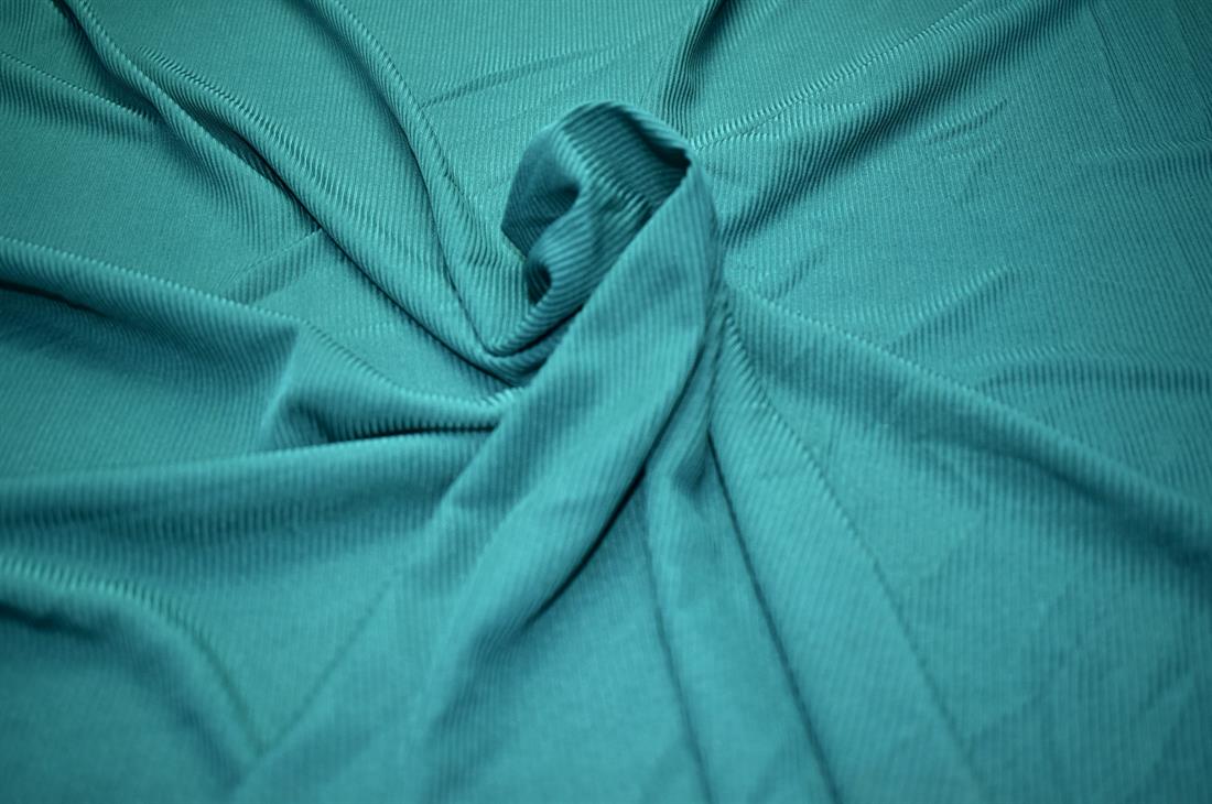Teal Plain Polyester Jersey Fabric