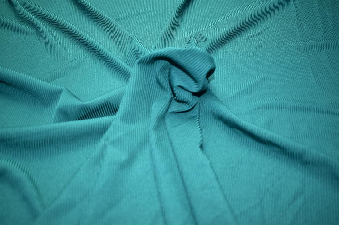 Teal Plain Polyester Jersey Fabric