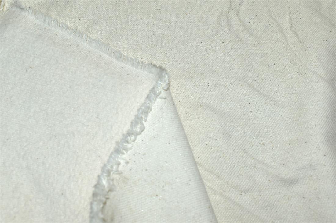 Cream Plain Thick Polyester Fabric
