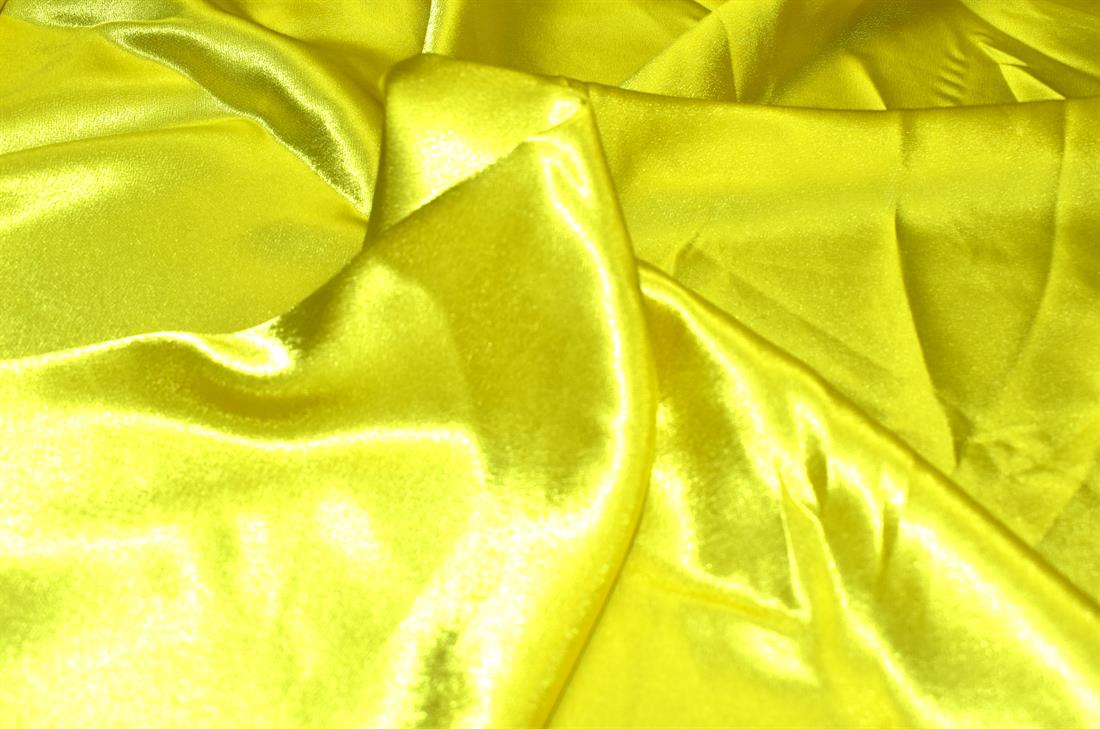 Yellow Plain Polyester Satin Fabric