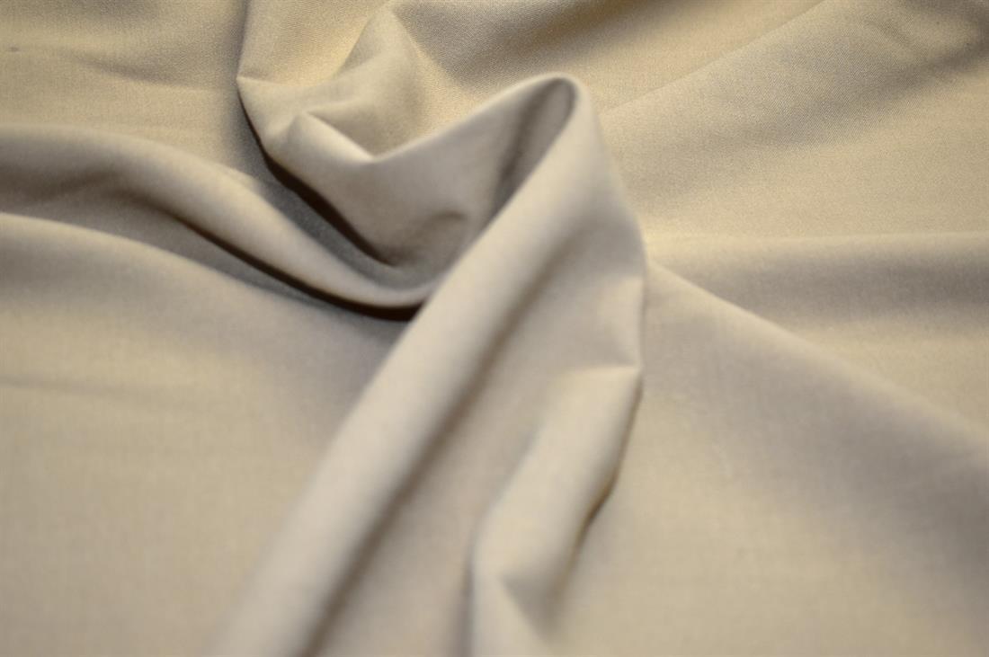 Beige Plain Polyester Fabric