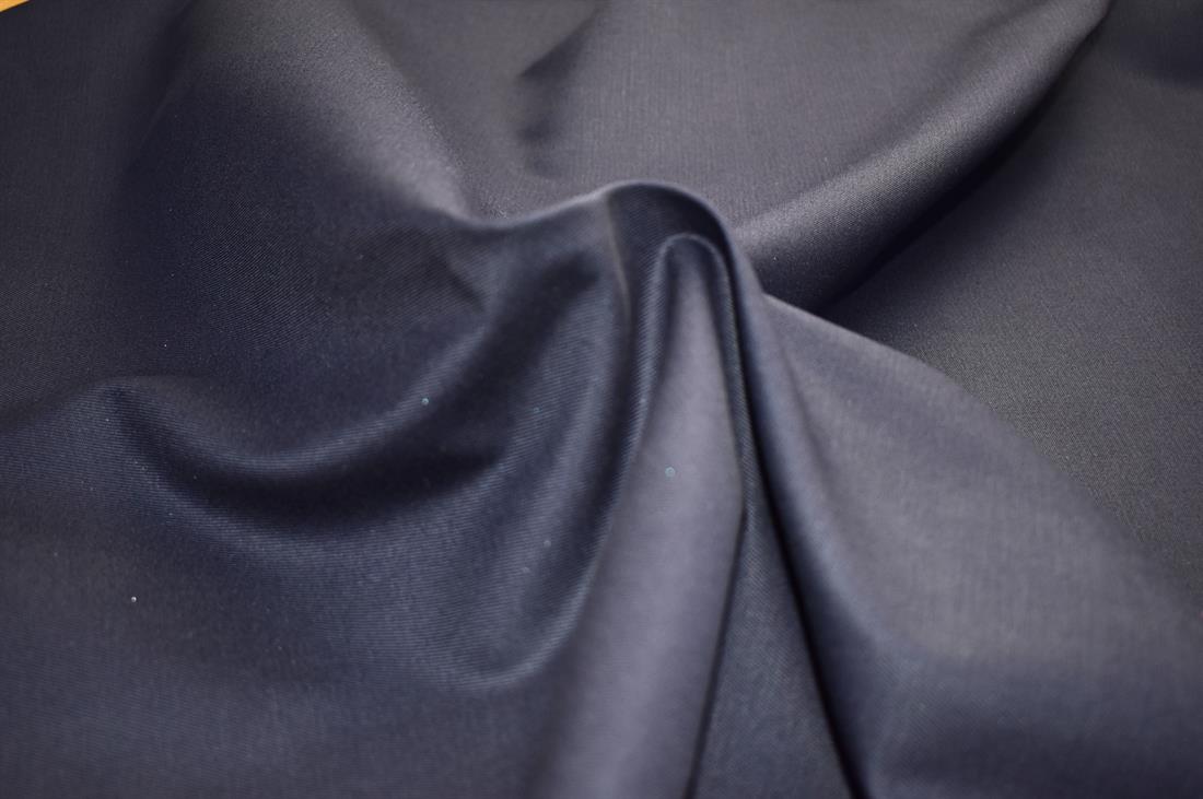 Navy Plain Polyester Cotton Drill