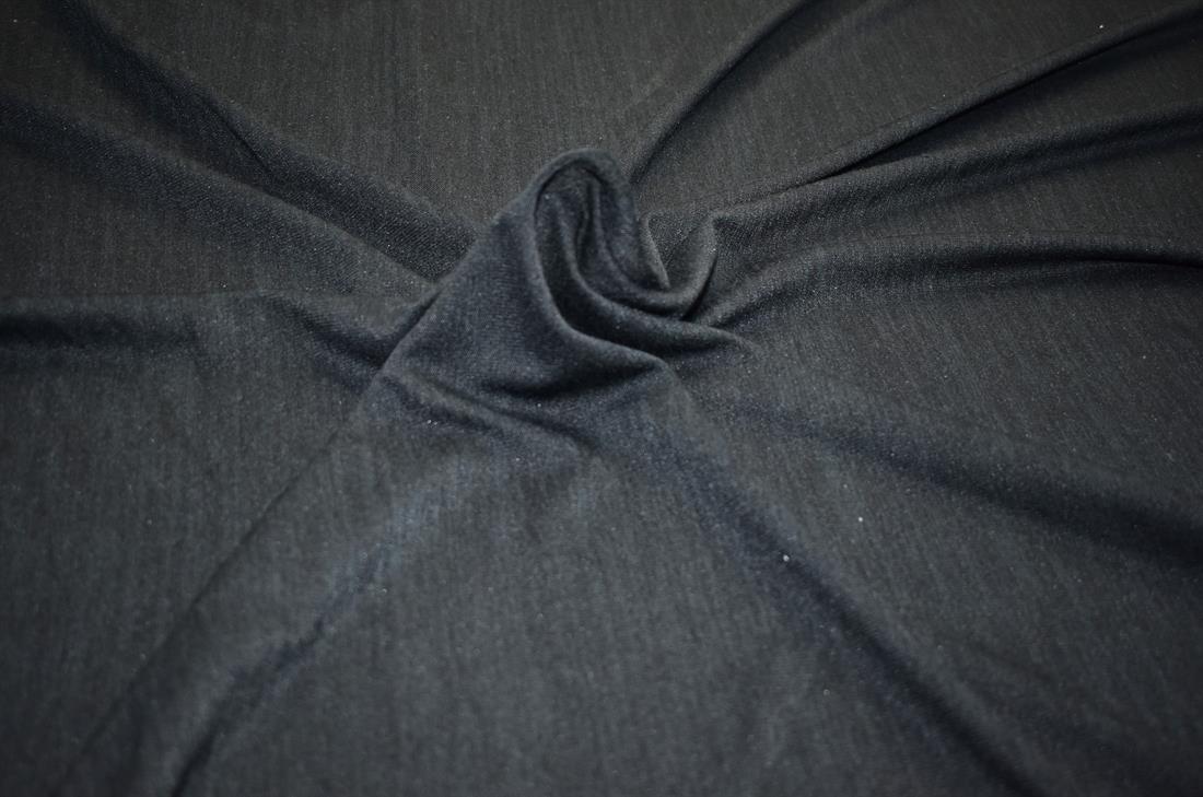 Black Plain Polyester Jersey Fabric
