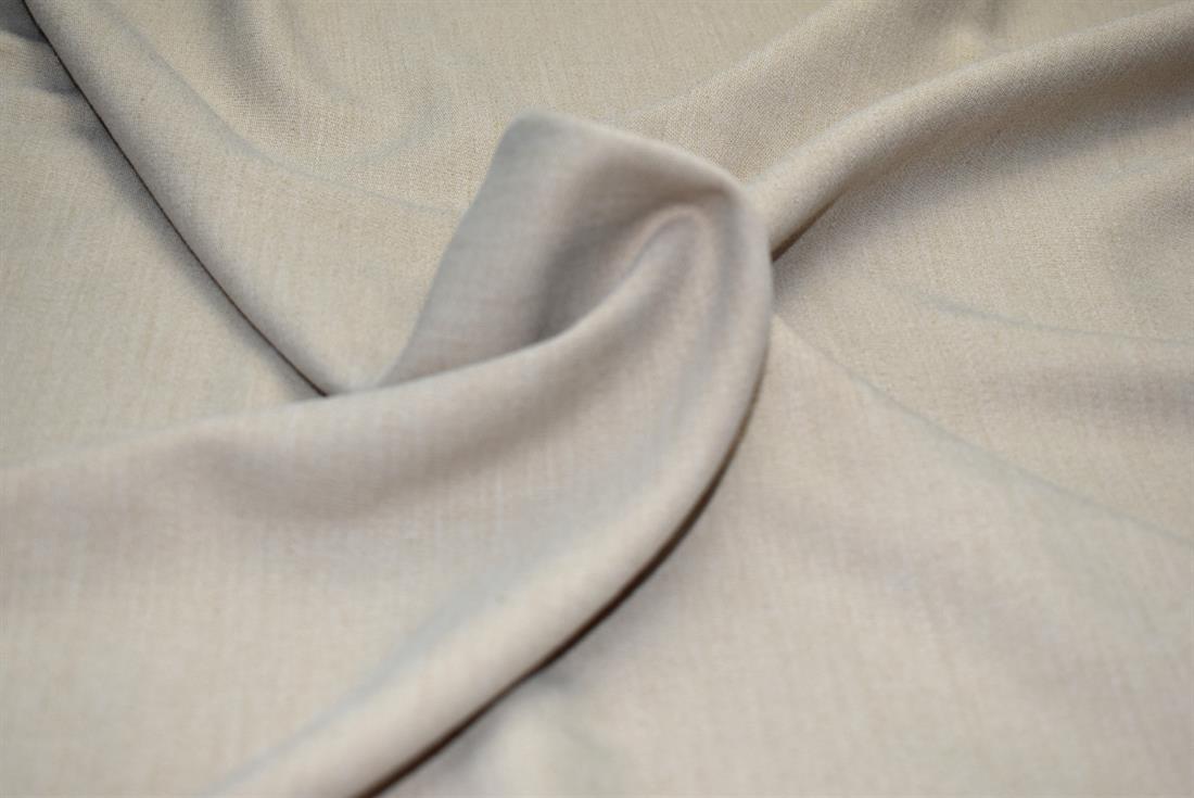 Beige Plain Polyester Fabric
