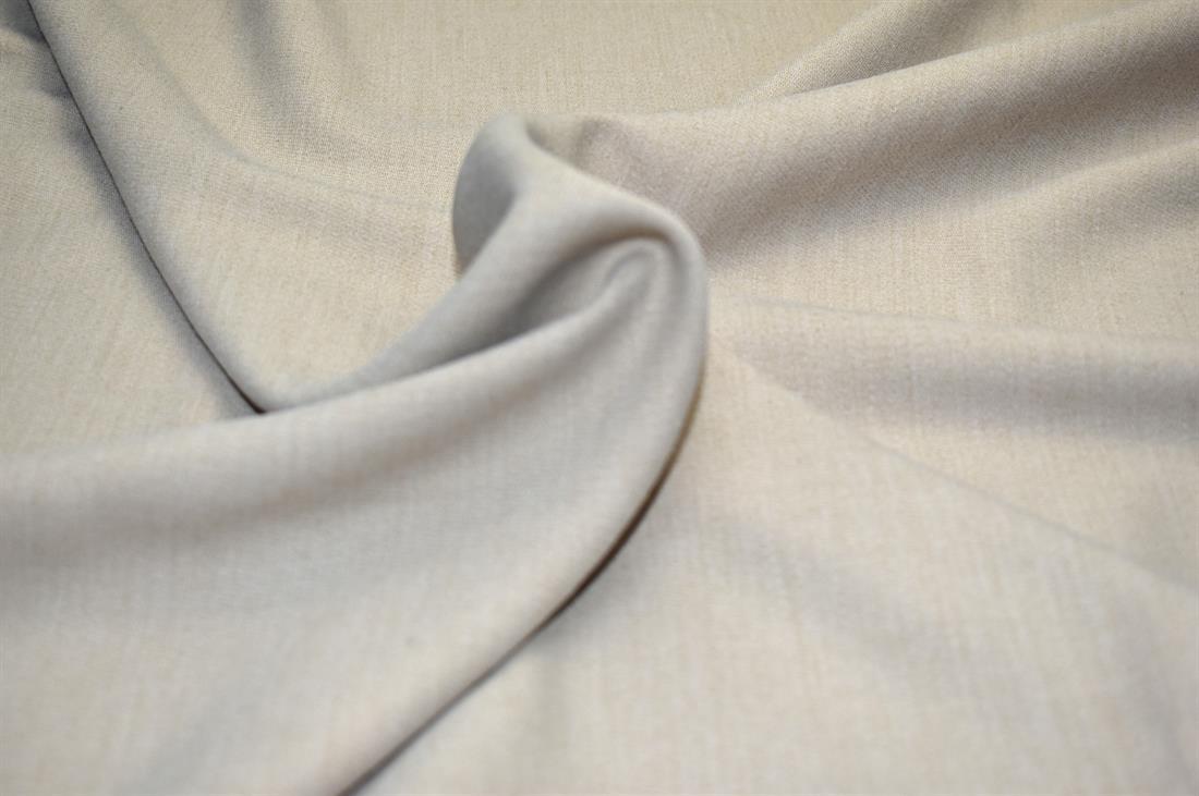 Beige Plain Polyester Fabric