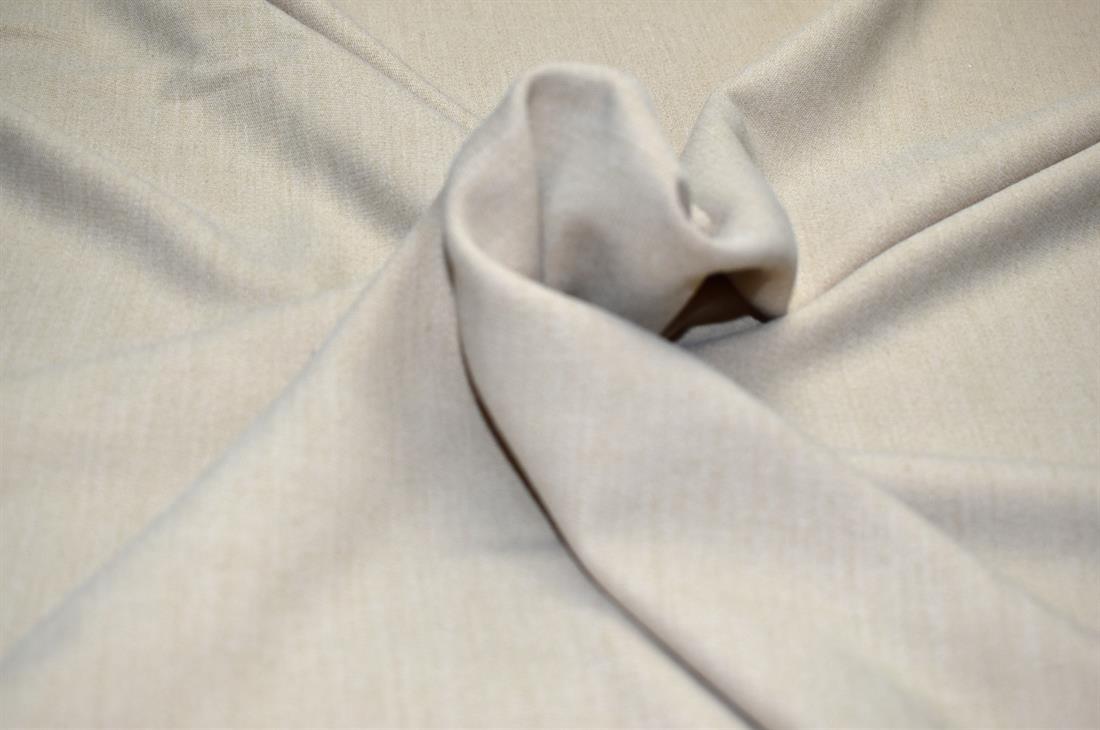 Beige Plain Polyester Fabric