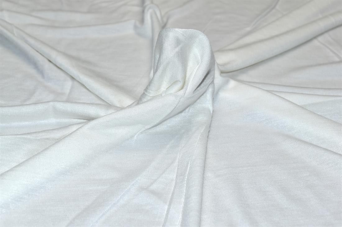 White Plain Polyester Jersey Fabric