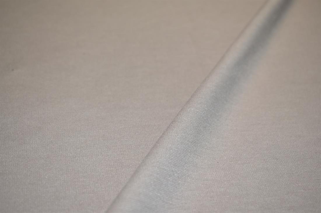 Beige Plain Polyester Jersey Fabric
