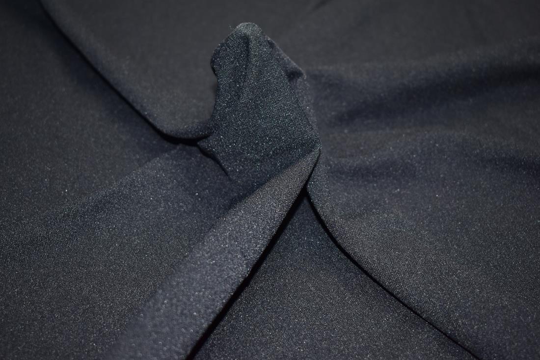 Black Plain Polyester Jersey Fabric