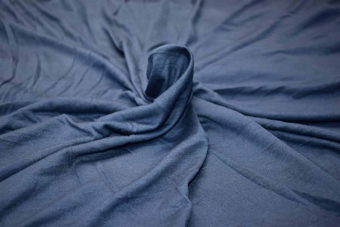 Navy Plain Polyester Jersey Fabric