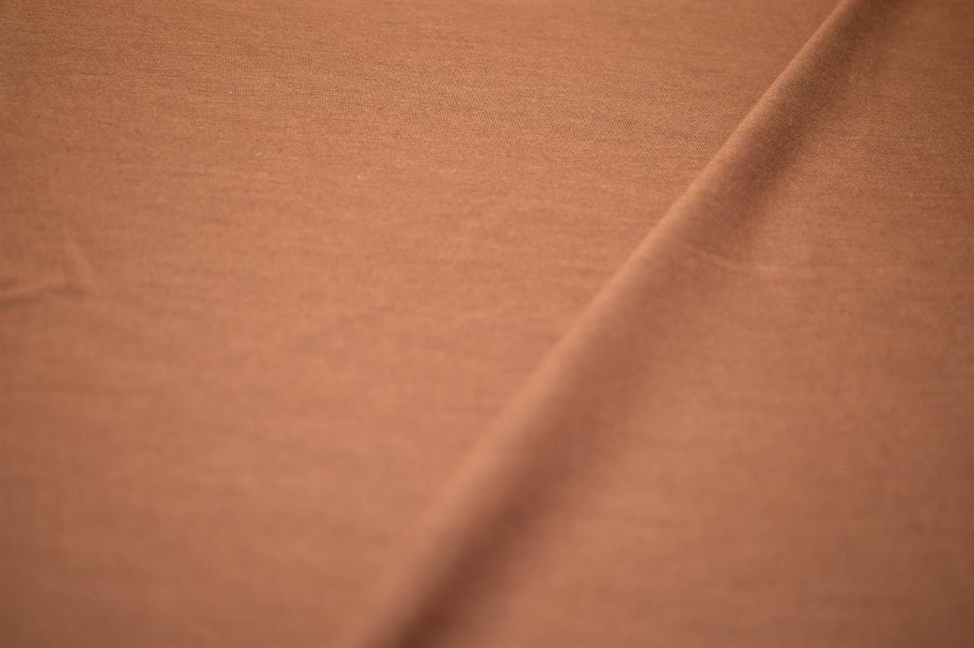 Rust Plain Polyester Jersey Fabric