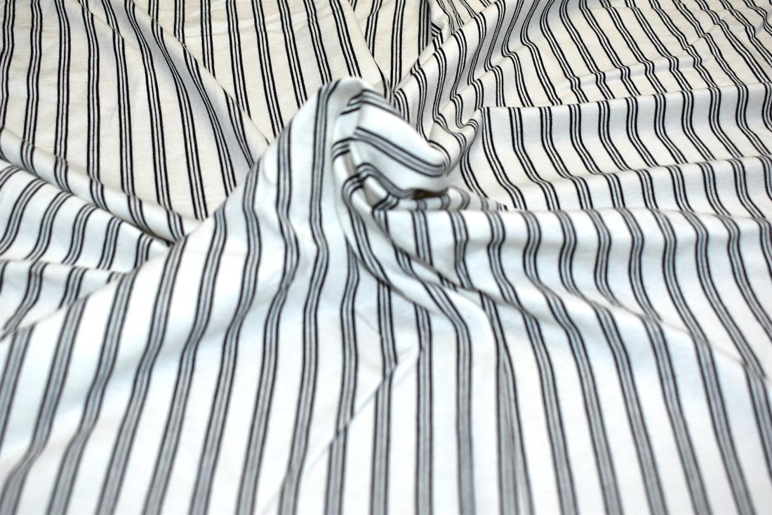 White & Black Plain Polyester Jersey Fabric