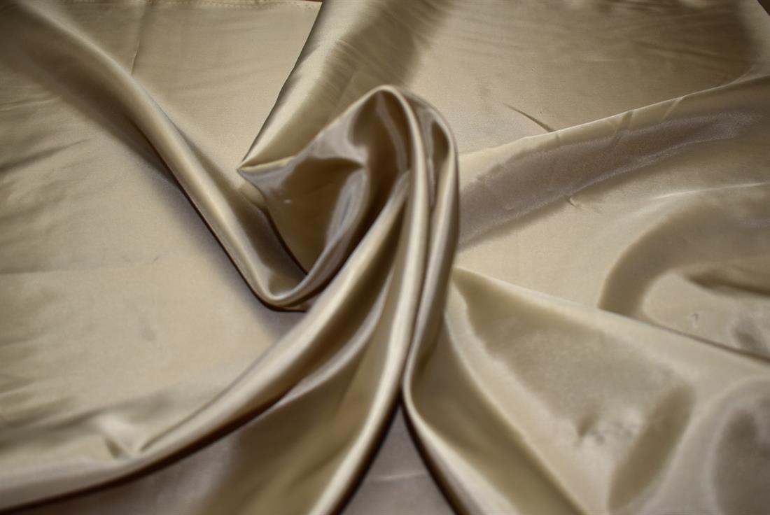 Antique Gold Plain Polyester Taffeta Lining Fabric