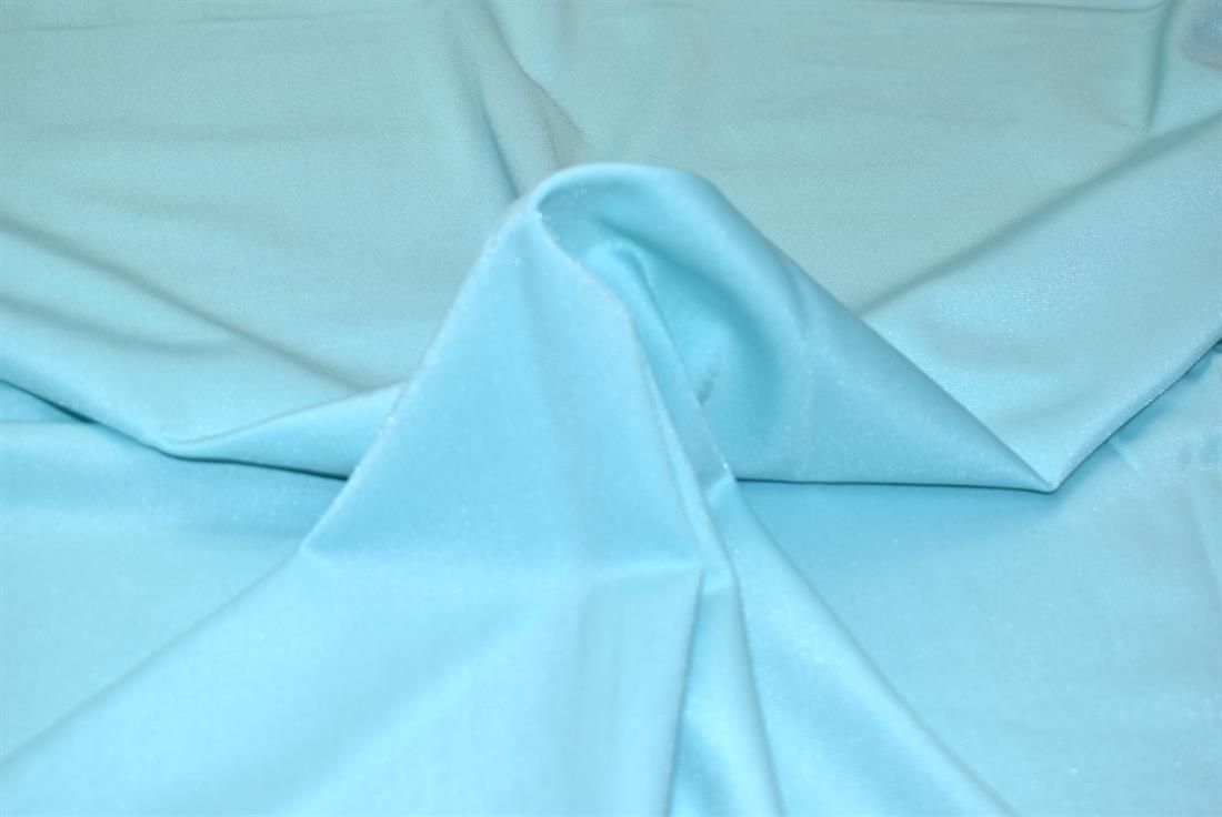 Light Aqua Plain Polyester Jersey Fabric