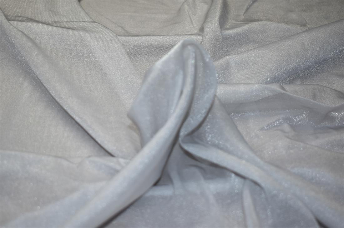 Silver Mesh Jersey Fabric