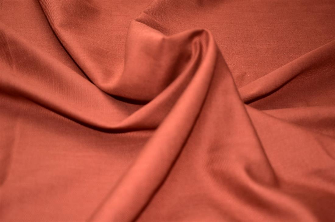 Rust Plain Polyester Fabric