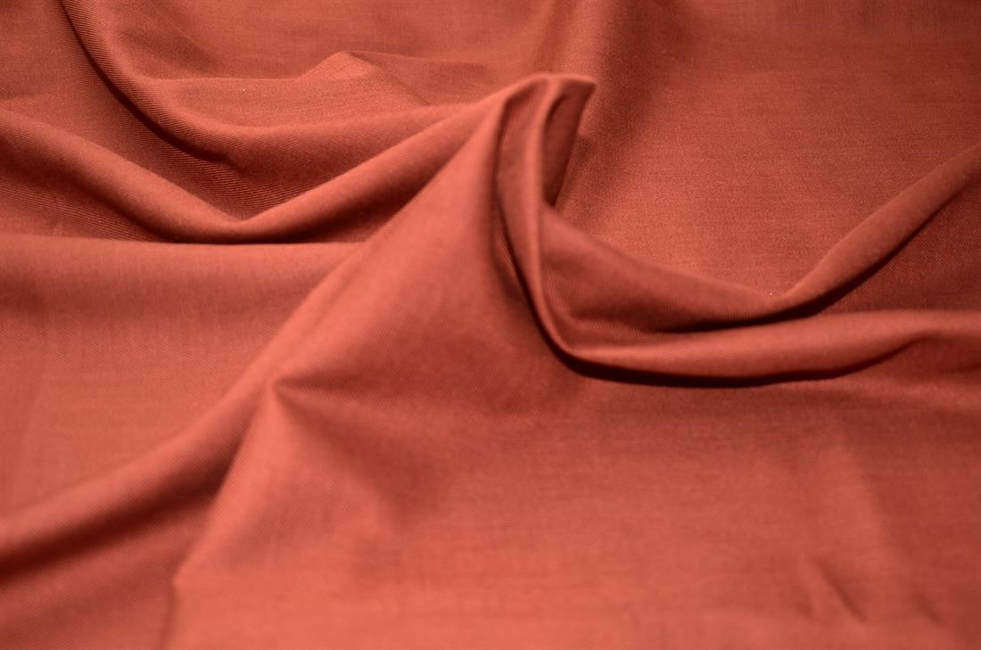 Rust Plain Polyester Fabric