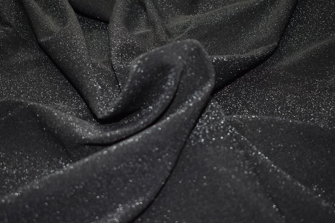 Black Plain Polyester Jersey Fabric