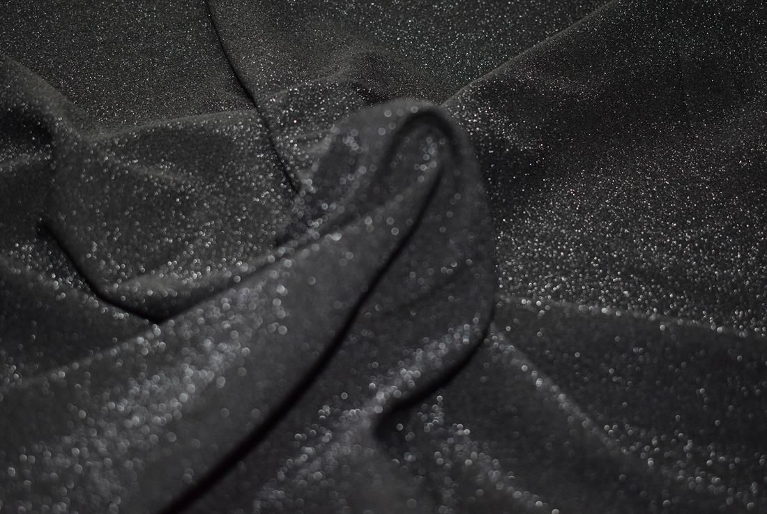 Black Plain Polyester Jersey Fabric