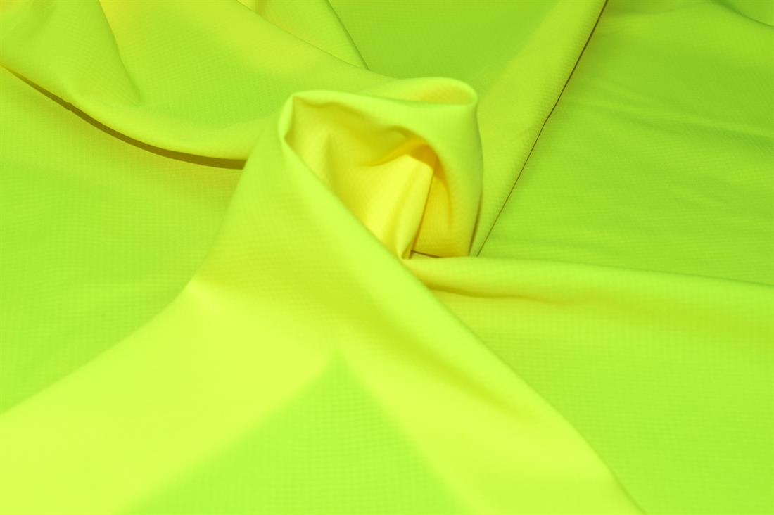Flo Yellow Plain Polyester Fabric